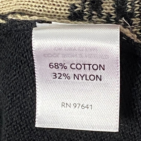 J. JILL Black Gold Floral One Button Longline Cardigan, Size Large - Picture 4 of 9